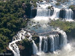 Brazilian Iguacu Falls aerial view