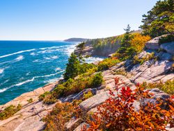 Acadia National park and fall foliage