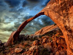 Narrow arch in Arches National Park
