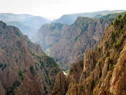 Black Canyon of the Gunnison colored cliffside