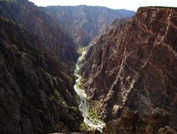 Black Canyon of the Gunnison river in canyon