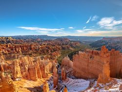 Valley of hoodoos in Bryce Canyon panoramic view