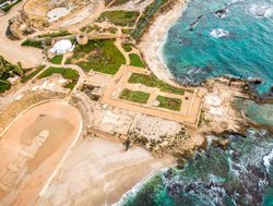 Caesarea National Park aerial view