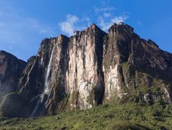 Canaima National Park rock face of angel falls