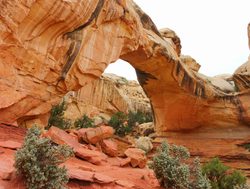Archway and landscape in Capitol Reef