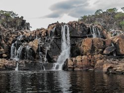 20220717123725 Rugged rockface waterfall in Chapada dos Veadeiros
