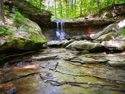 Cuyahoga Valley National Park stream and falls landscape