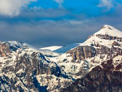 Dolomiti Bellunesi National Park snow capped Dolomites