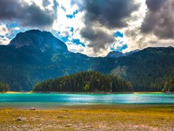 Durmitor National Park lake and mountain landscape