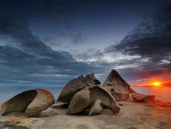 Flinders Chase National Park remarkable rocks with sunset