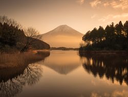 Fuj Hakone Izu National Park Mount Fuji with reflection