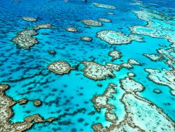 Great Barrier Reef Marine Park aerial view