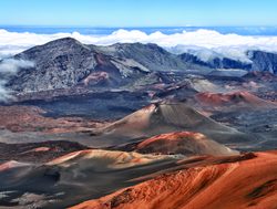 Colorful landscape in Haleakala National Park
