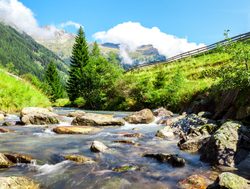 Hohe Tauern stream through valley