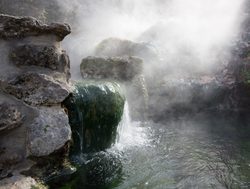 Streaming water in Hot Springs National Park