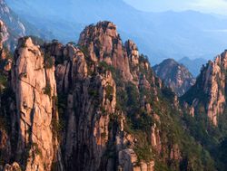 Huangshan National Park rugged mountainjpg