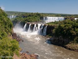 Brazilian side with view of Argentina Iguacu Falls