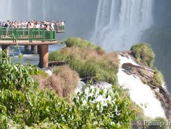 Iguacu Falls observation over the falls