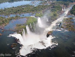 Aerial View of Iguazu Falls 