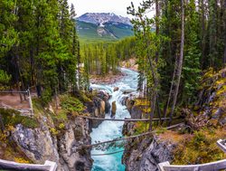 Jasper National Park cascading falls