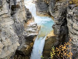 Kootenay National Park falls in marble canyon