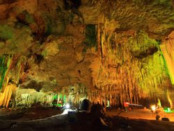 Mammoth Cave National Park colored with lights