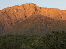 Mount Meru National Park sunset on mountain