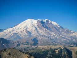The massive Mount Rainier of Washington