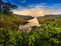 Murchison Falls National Park nile river with sunset