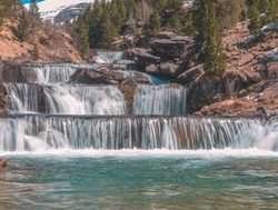 Ordesa Y Monte perdido National Park cascading tiered waterfall