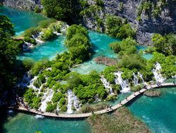 Plitvice Lakes National Park aerial view