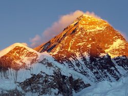 Sagarmatha National Park sunset on Everest