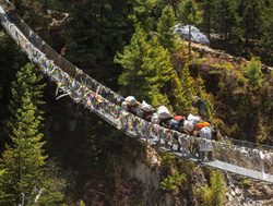 Sagarmatha National Park suspension bridge