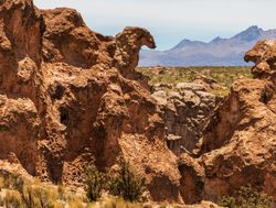 Rock formations in Sajama National Park