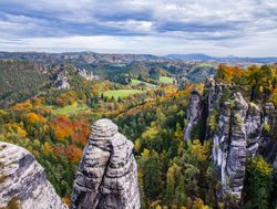 Saxon Switzerland National Park fall foliage
