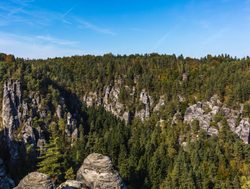 Saxon Switzerland National Park forested range