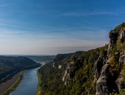 Saxon Switzerland National Park river through the valley