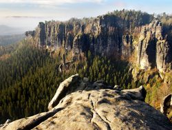 Saxon Switzerland National Park rocky cliff