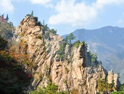 Seoraksan National Park rugged rock mountain