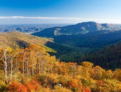 Shenandoah National Park fall foliage in valley