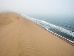 Skeleton Coast National Park sand dunes along coast