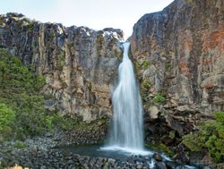 Tongariro National Park tall waterfall