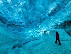 Vatnajokull National Park hiking in ice cave