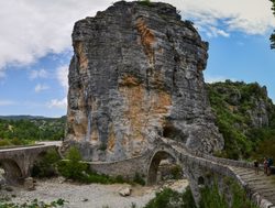 Vikos National Park three arches into rock