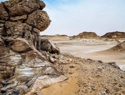 White Desert National Park rugged rock