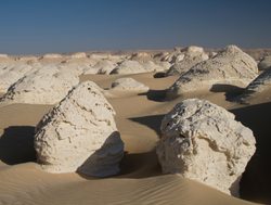White Desert National Park small limestones across the desert