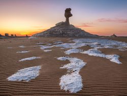 White Desert National Park sunset