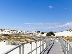 Boardwalk in White Sands National Park