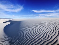 Wind blown sand ripples in White Sands National Park