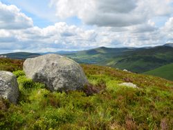 Wicklow Mountains National Park boulder and hillside views